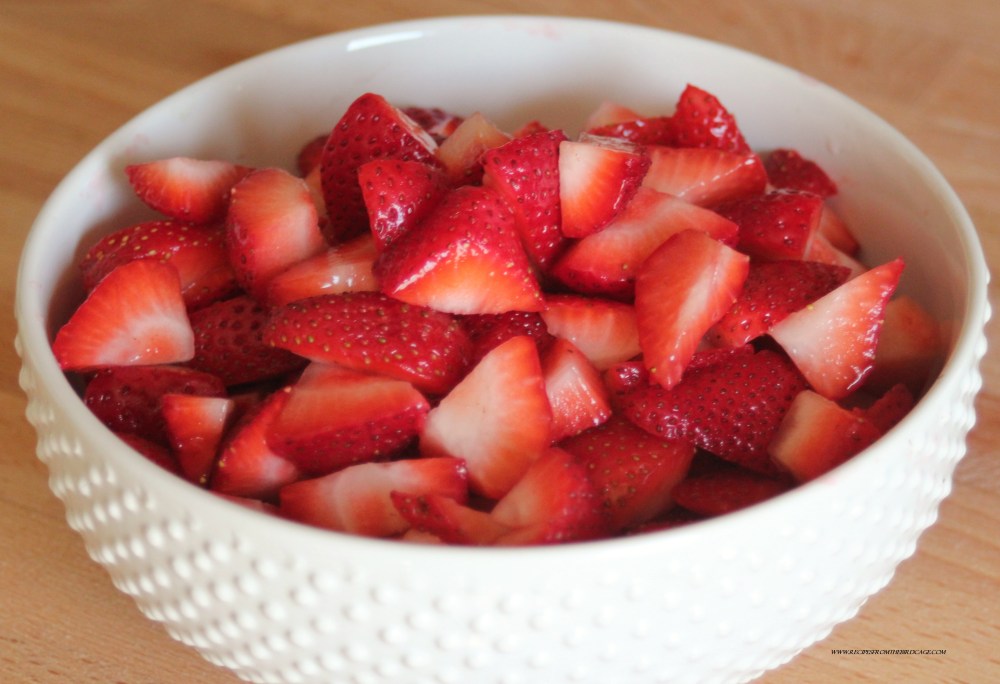 The most tedious task is chopping the berries.