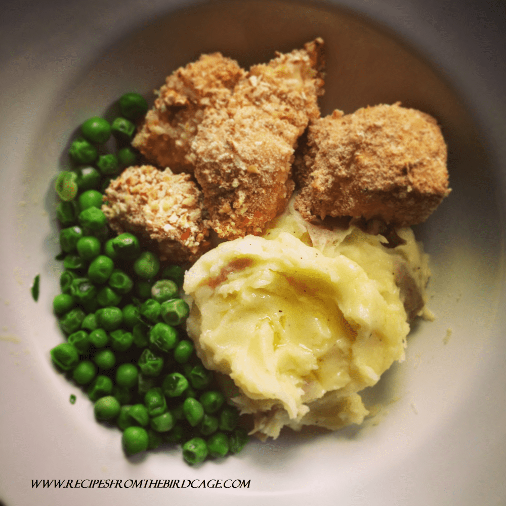 Pretzels, Panko, and Texas Pecans add crunch and interest to a traditional dinner item.