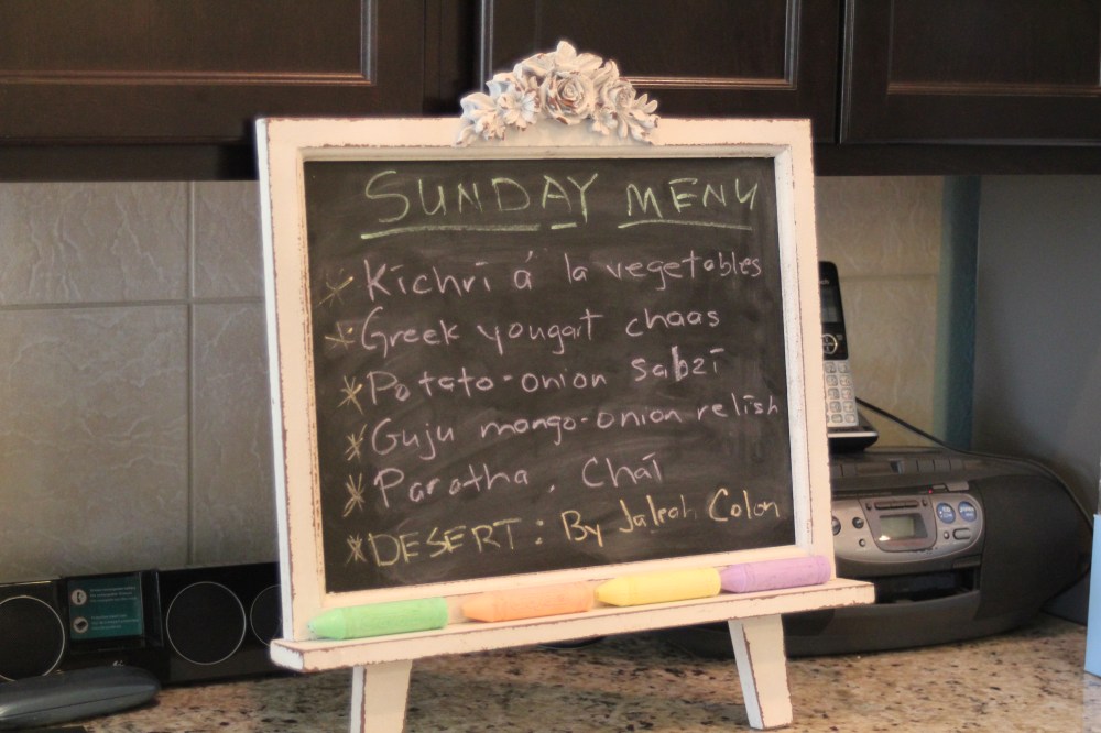 I just love seeing my name written in chalk.