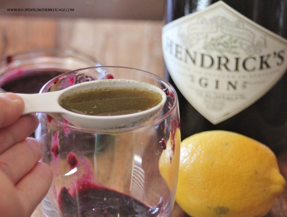 Followed by the Lemon Verbena simple syrup.