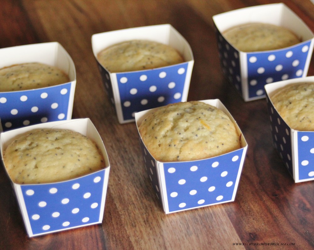 The cups in the back row were filled halfway. The cups in the front row were filled 2/3 full; this is recommended for this recipe.